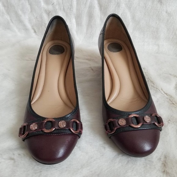 Nurture wedges red & black with rose gold size 7 - Picture 2 of 6